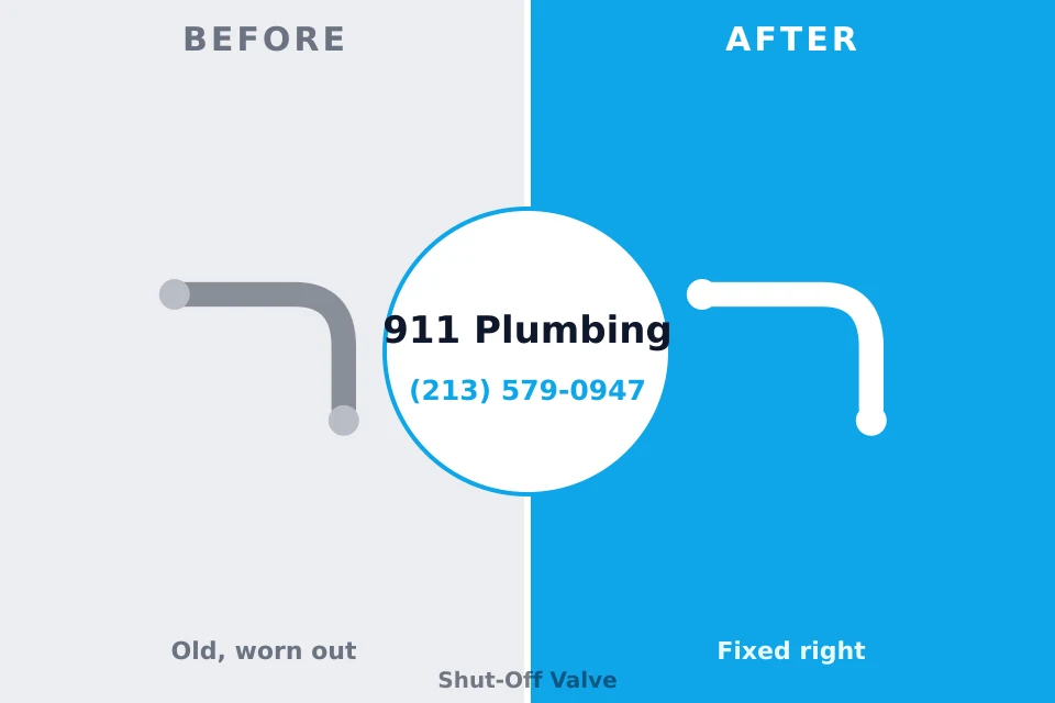 Before and after: plumbing repair Okauchee Lake, WI